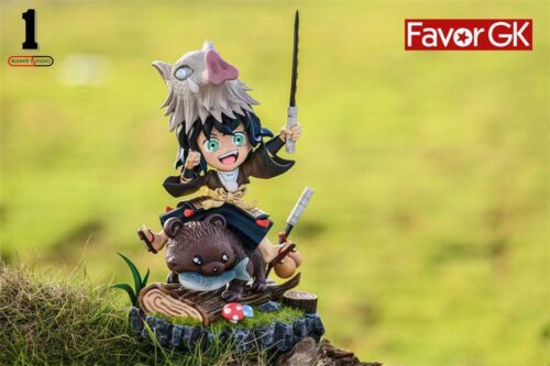 The King of Forest SD Scale Yokai Hashibira Inosuke - Demon Slayer: Kimetsu no Yaiba Resin Statue - Rounte 1 Studio [Pre-Order] - Demon Slayer: Kimetsu No Yaiba, Hashibira Inosuke