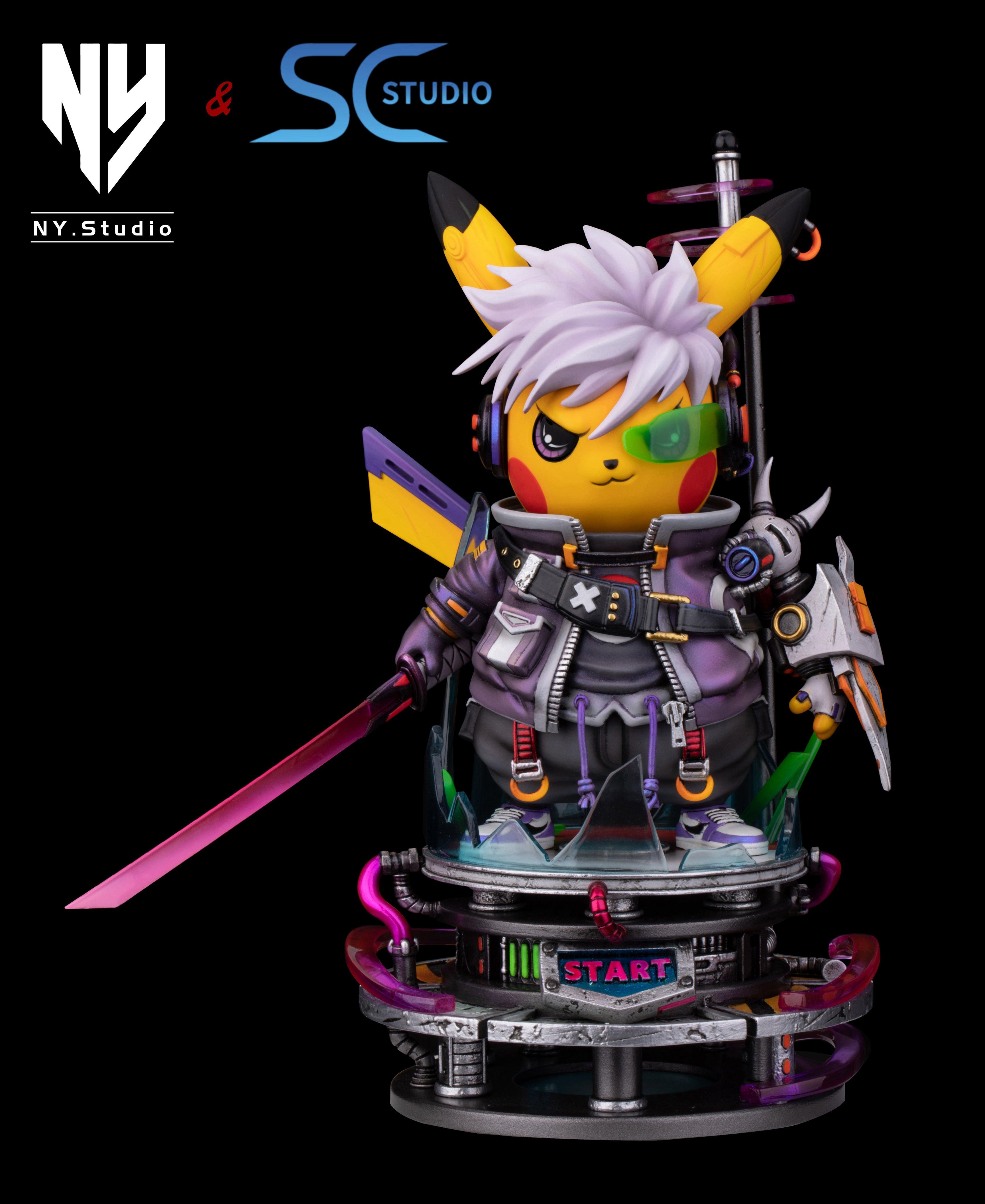 Purple Gold Warrior Cosplay Pikachu - Cyberpunk 2077 Pokemon Resin Statue - SC Studios [Pre-Order] - Cyberpunk 2077, Pokemon
