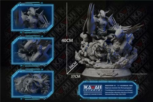 Tai &  Agumon, Greymon, Metal Greymon, War Greymon - Digimon Resin Statue - Kawaii Studios [Pre-Order] - FavorGK