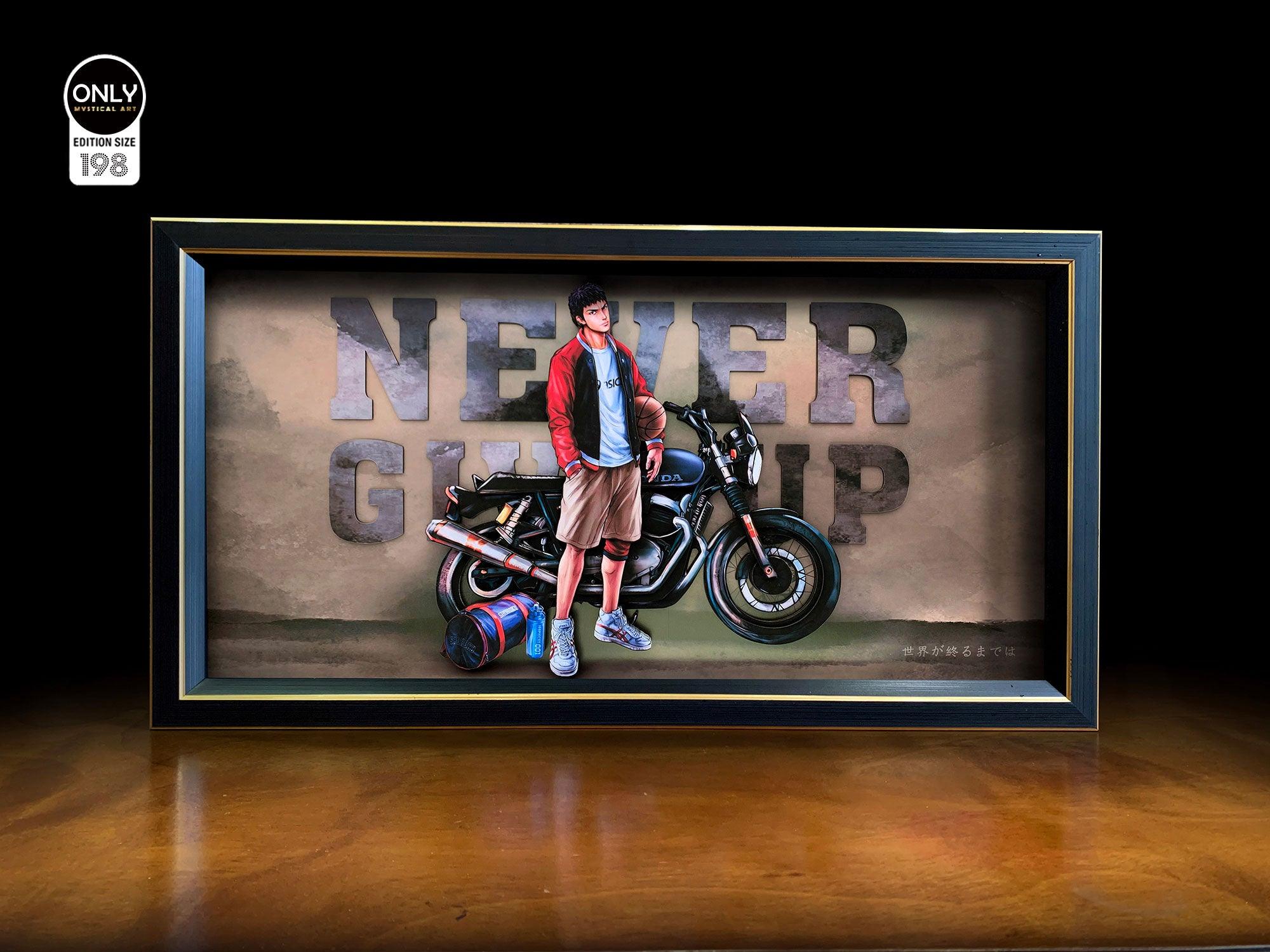 3D Decorative Paint of Limited Edition Motorcycle Hisashi Mitsui - SLAM DUNK Decorative Painting - Mystical Art Studios [In Stock] - SLAM DUNK
