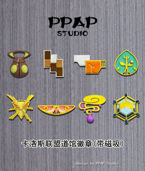 3D Pokémon Gym Badges of Kalos Region - Pokemon Statue - PPAP Studios [In Stock] - Pokemon