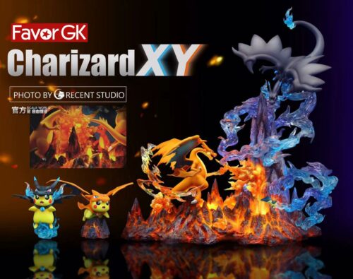 Charizard X & Y with LED - Pokemon Resin Statue - Crescent-Studios [Pre-Order] - Pokemon