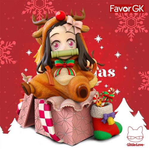 Christmas Special Reindeer ver. Nezuko Kamado Gift - Demon Slayer: Kimetsu no Yaiba Resin Statue - Little Love Studios [In Stock] - Christmas Special, Demon Slayer: Kimetsu No Yaiba, Kamado Nezuko