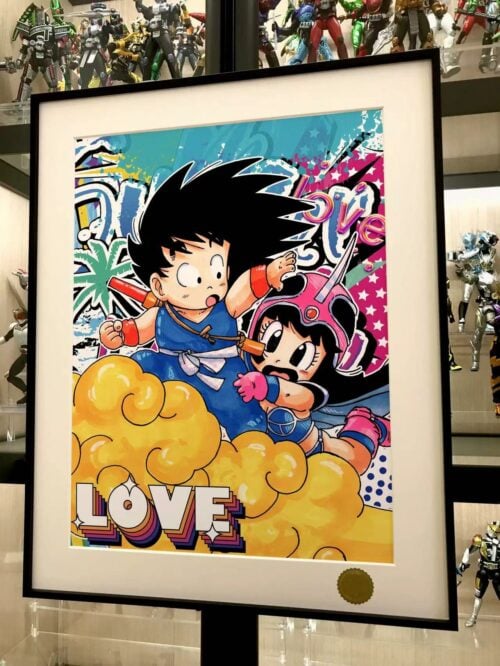 Little Son Goku & Little Chi-Chi Valentine's Day Special Decoration Painting - Dragon Ball - Xingkong Studio [Pre-Order] - Dragon Ball