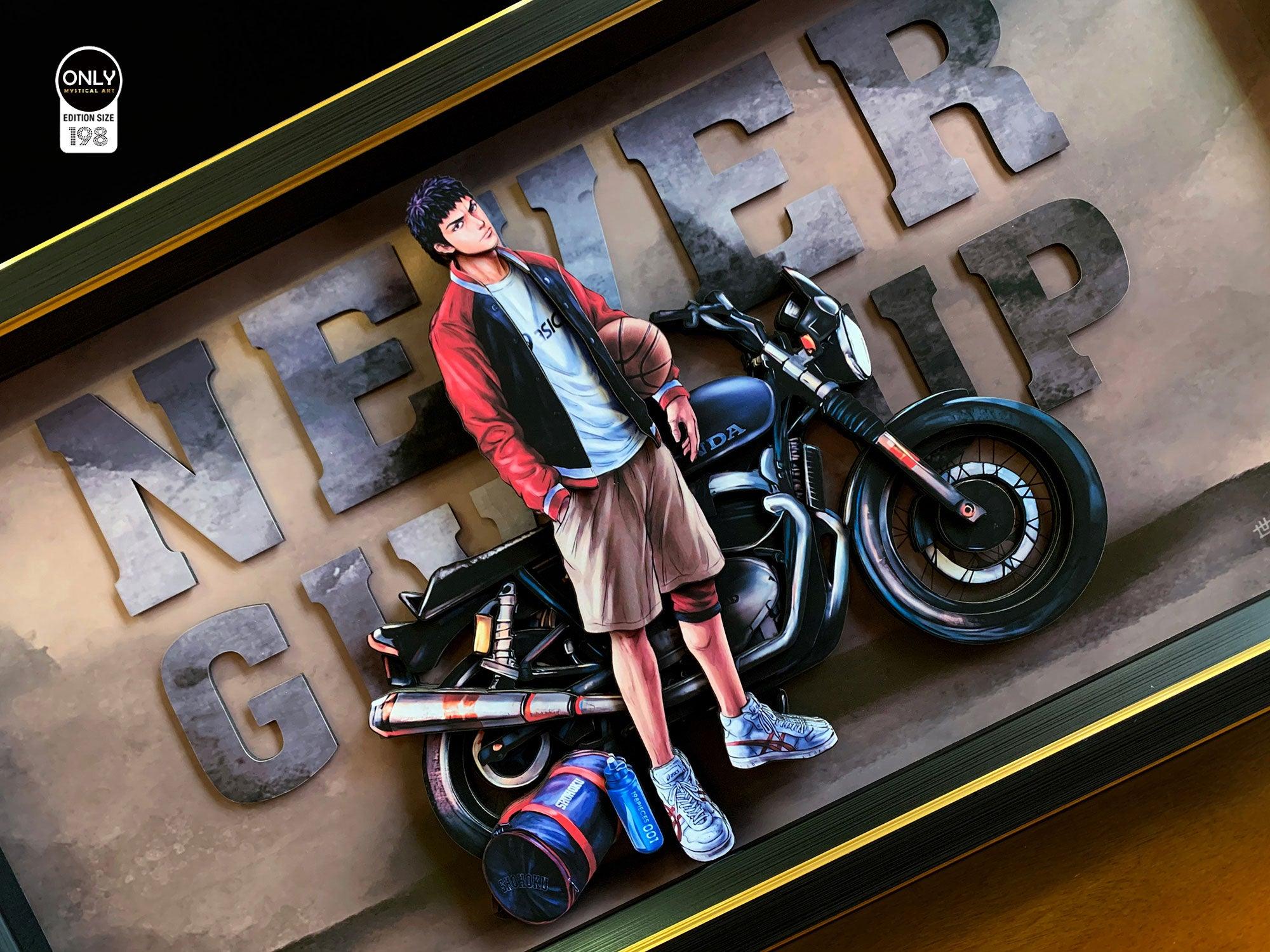 3D Decorative Paint of Limited Edition Motorcycle Hisashi Mitsui - SLAM DUNK Decorative Painting - Mystical Art Studios [In Stock] - SLAM DUNK