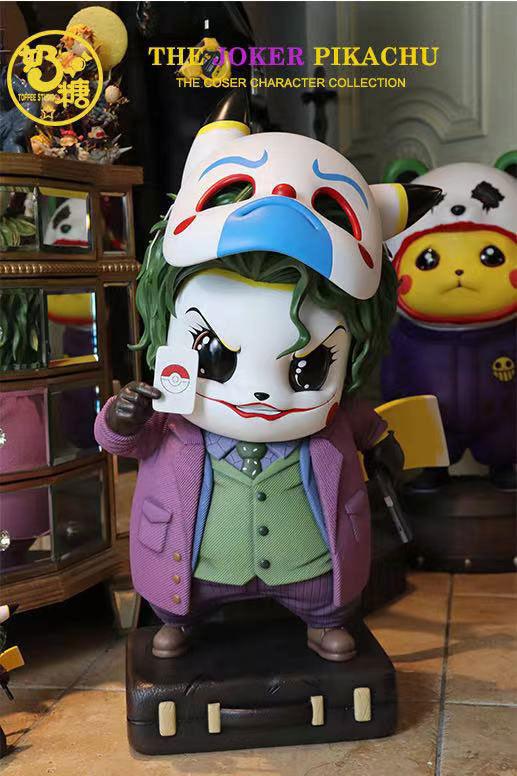 1/1 & Mini Scale JOKER Cosplay Pikachu - DC Pokemon Resin Statue - TOFFEE Studios [In Stock] - Cosplay Pikachu, DC, Pokemon