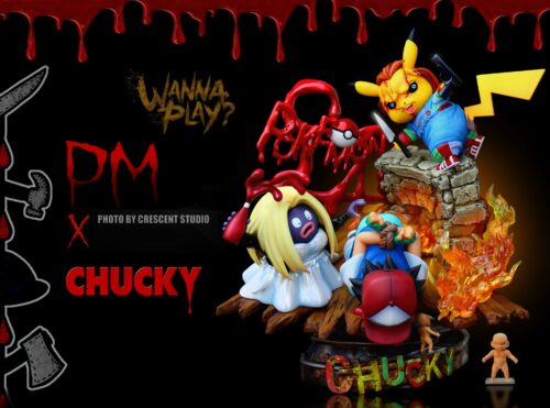 Chucky Series Pikachu and Jynx with LED - Child's Play Pokemon Resin Statue - Crescent-Studios [In Stock] - Child's Play, Pokemon