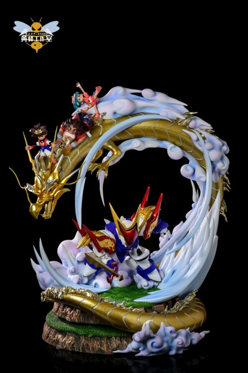 Wataru Ikusabe, Shibaraku Tsurugibe, Himiko Shinobibe & Ryujinmaru - Mashin Eiyuuden Wataru Resin Statue - WASP Studios [Pre-Order] - FavorGK