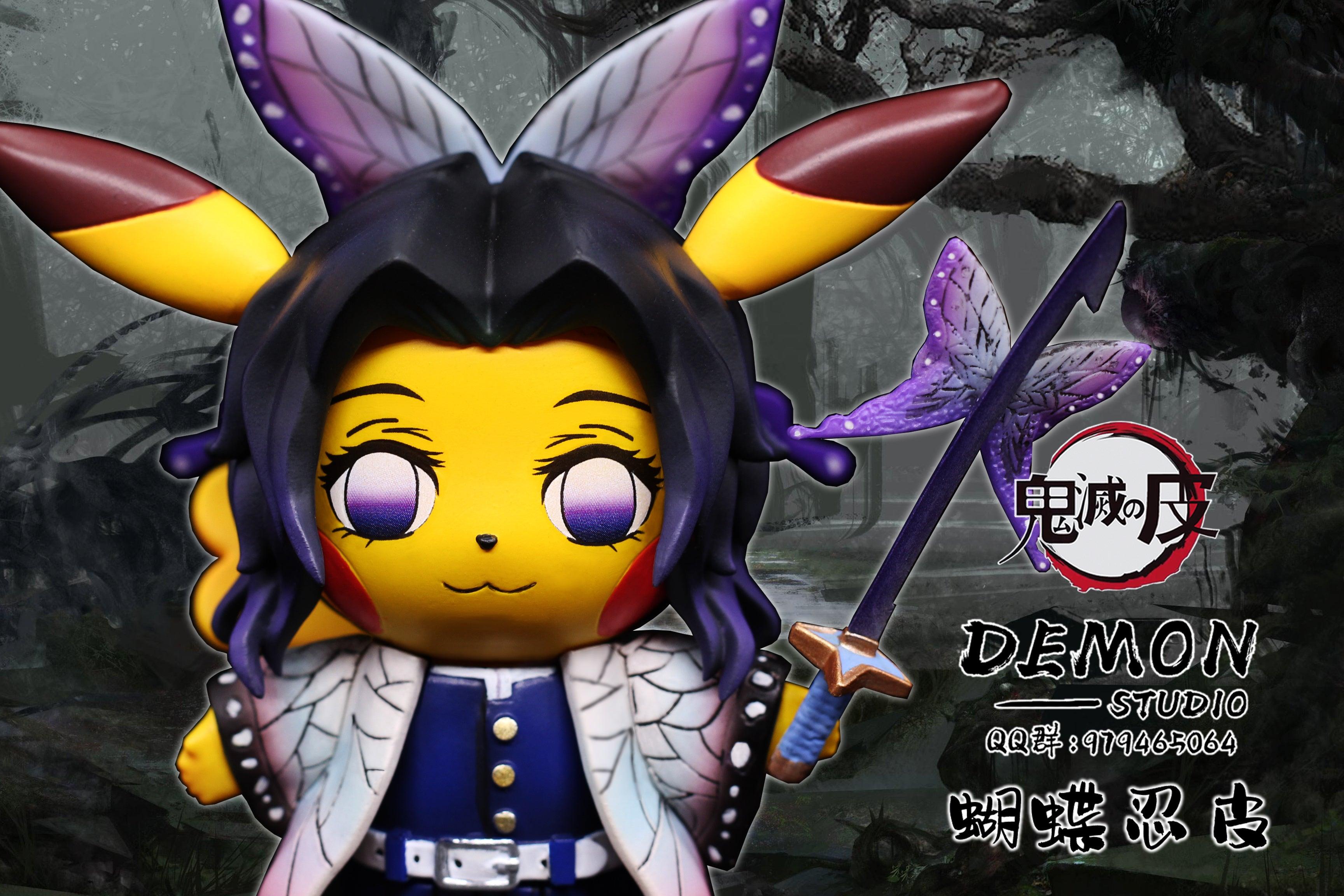 Kokushibou/ Tsugikuni Michikatsu & Kochou Shinobu Cosplay Pikachu - Pokemon Demon Slayer: Kimetsu no Yaiba Resin Statue - Demon Studios [Pre-Order] - FavorGK