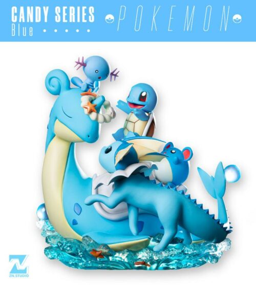 Candy Series Blue Lapras, Squirtle, Vaporeon, Marill and Wooper - Pokemon Resin Statue - ZN Studios [Pre-Order] - FavorGK