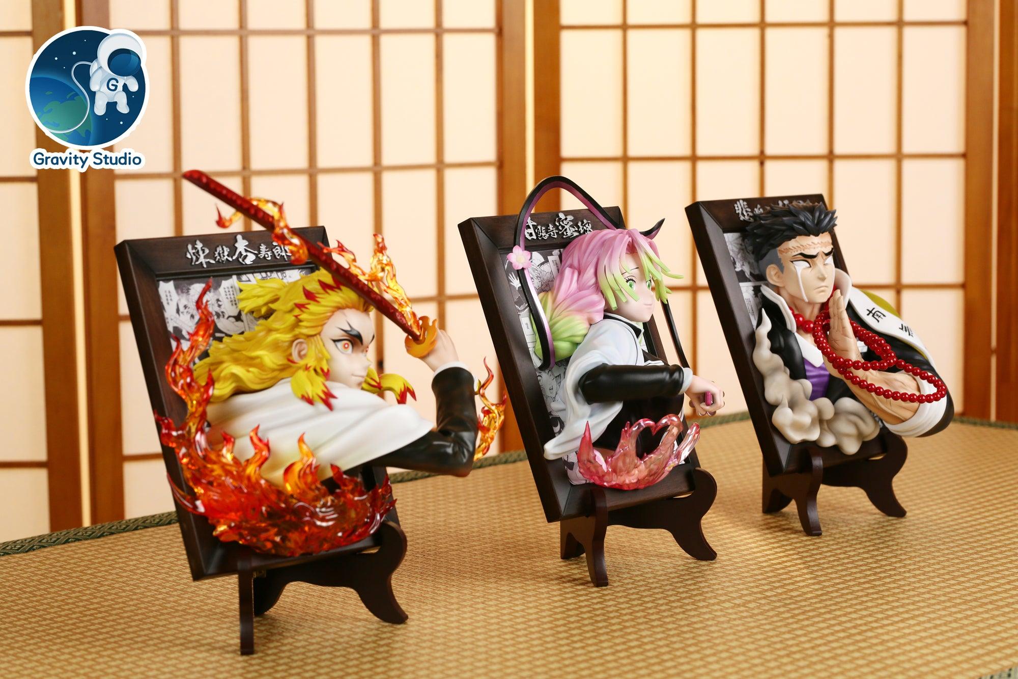 Rengoku Kyoujurou, Kanroji Mitsuri & Himejima Gyoumei Frame Decoration/Fridge Magnet - Demon Slayer: Kimetsu no Yaiba Resin Statue - Gravity Studios [Pre-Order] - Demon Slayer: Kimetsu No Yaiba