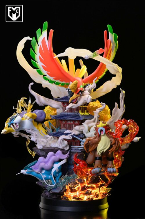 Legend Series Burning Lengend with LED - Raikou, Suicune, Ho-Oh - Pokemon Resin Statue - MFC Studios [In Stock] - Pokemon