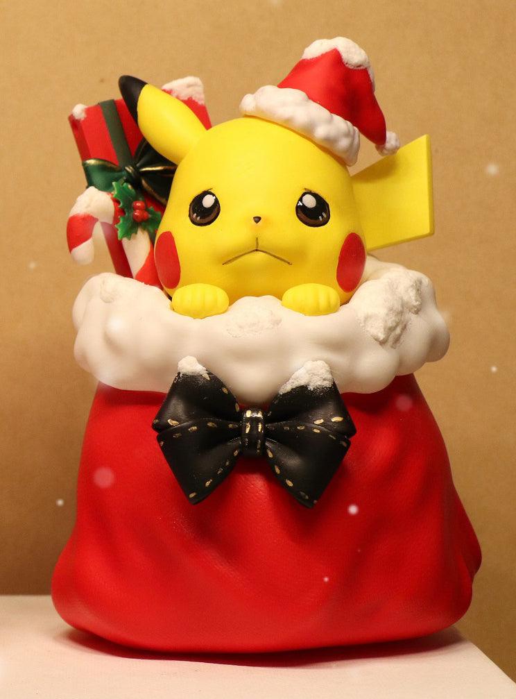 Christmas Series Gunnysack Pikachu & Christmas Shoes Squirtle - Pokemon Resin Statue - MengShe Studio [Pre-Order] - Christmas Special, Pikachu, Pokemon