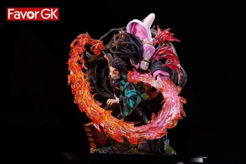 Tanjiro Kamado & Nezuko Kamado With LED - Demon Slayer: Kimetsu no Yaiba Resin Statue - Scratch Studio [In Stock] - Demon Slayer: Kimetsu No Yaiba, Kamado Nezuko, Kamado Tanjirou