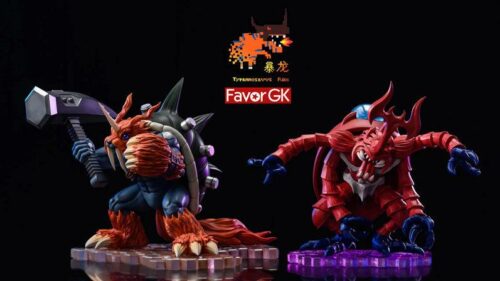 Zudomon & MegaKabuterimon (Red) - Digimon Resin Statue - Tyrannosaurus Rex Studios [Pre-Order] - Digimon