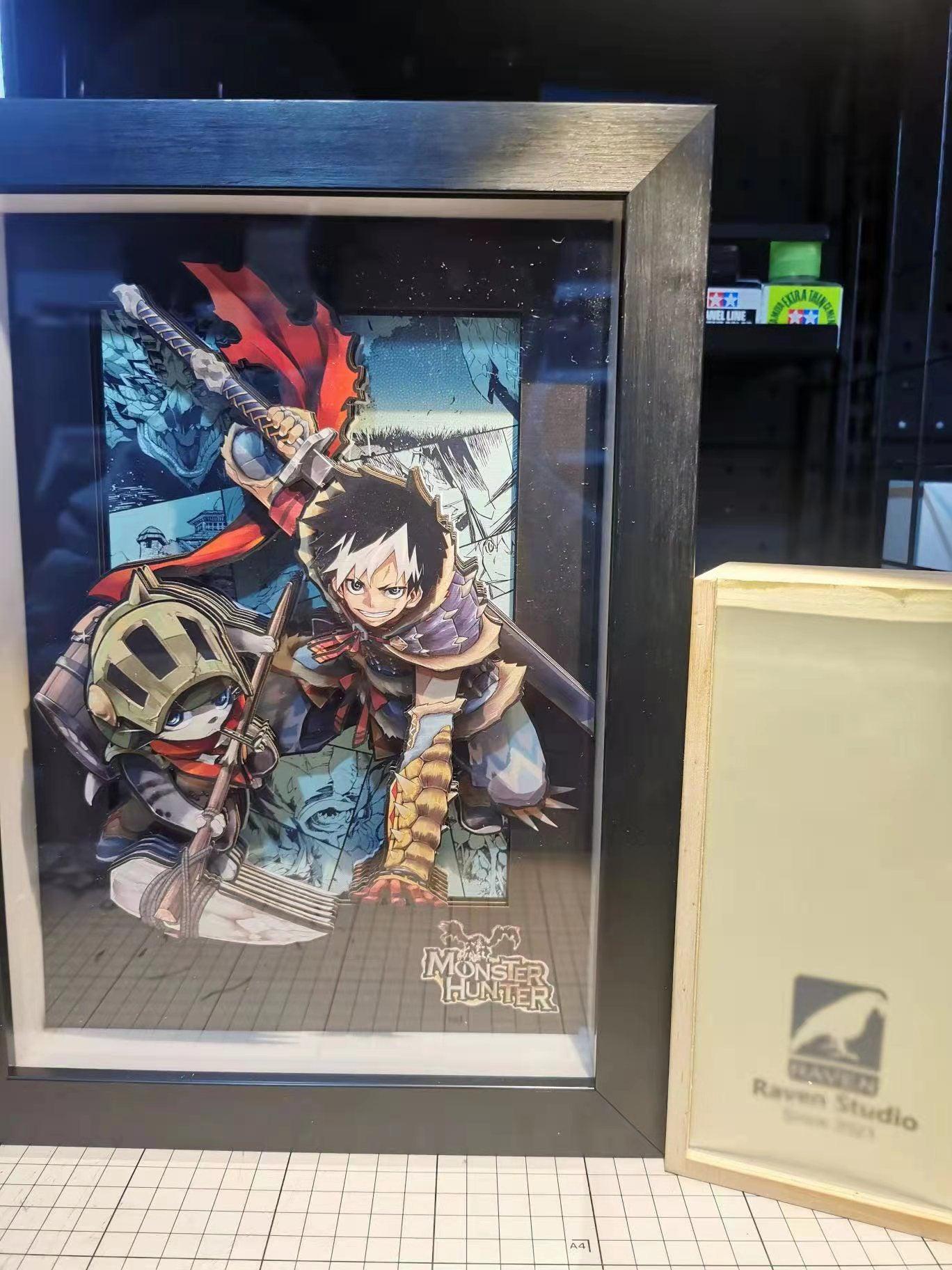 A4 & A3 Size Monster Hunter 3D Decoration Painting - MONSTER HUNTER WORLD - Raven Studio [In Stock] - MONSTER HUNTER WORLD