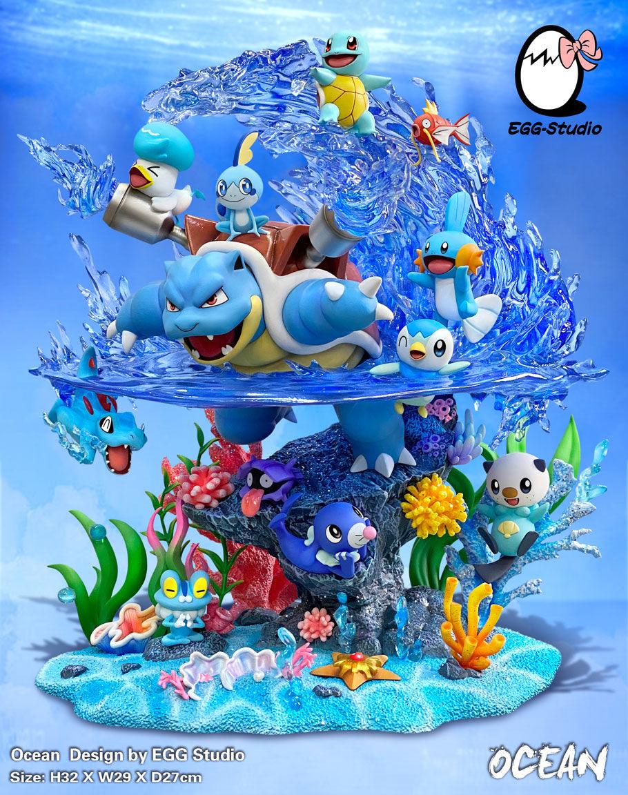 Water Type Family - Pokemon Resin Statue - EGGS Studios [In Stock] - Pokemon