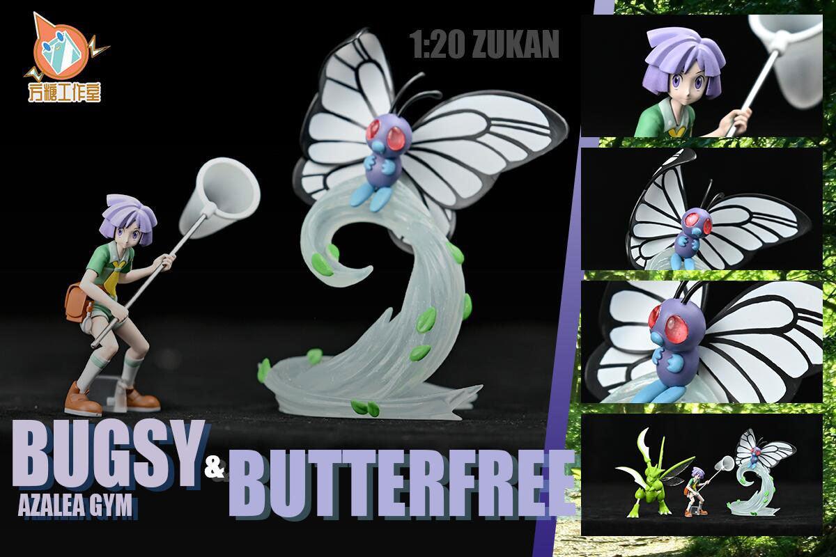 1/20 World Zukan Bugsy & Butterfree - Pokemon Resin Statue - FangTang Studio [Pre-Order] - 1/20 Scale, Pokemon, Zukan