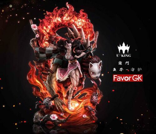 1/6 Scale Protection of Nezuko Kamado with LED - Demon Slayer: Kimetsu no Yaiba Resin Statue - U-KING Studios [In Stock] - Demon Slayer: Kimetsu No Yaiba, Kamado Nezuko