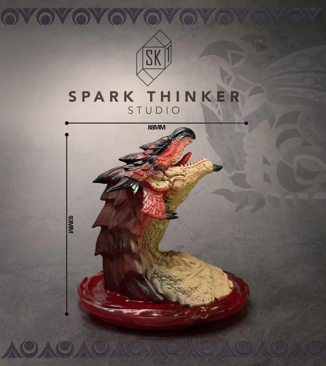 Rathalos & Azure Rathalos & Zinogre Bust Statue - MONSTER HUNTER WORLD Resin Statue - Spark Thinker Studio [Pre-Order] - MONSTER HUNTER WORLD