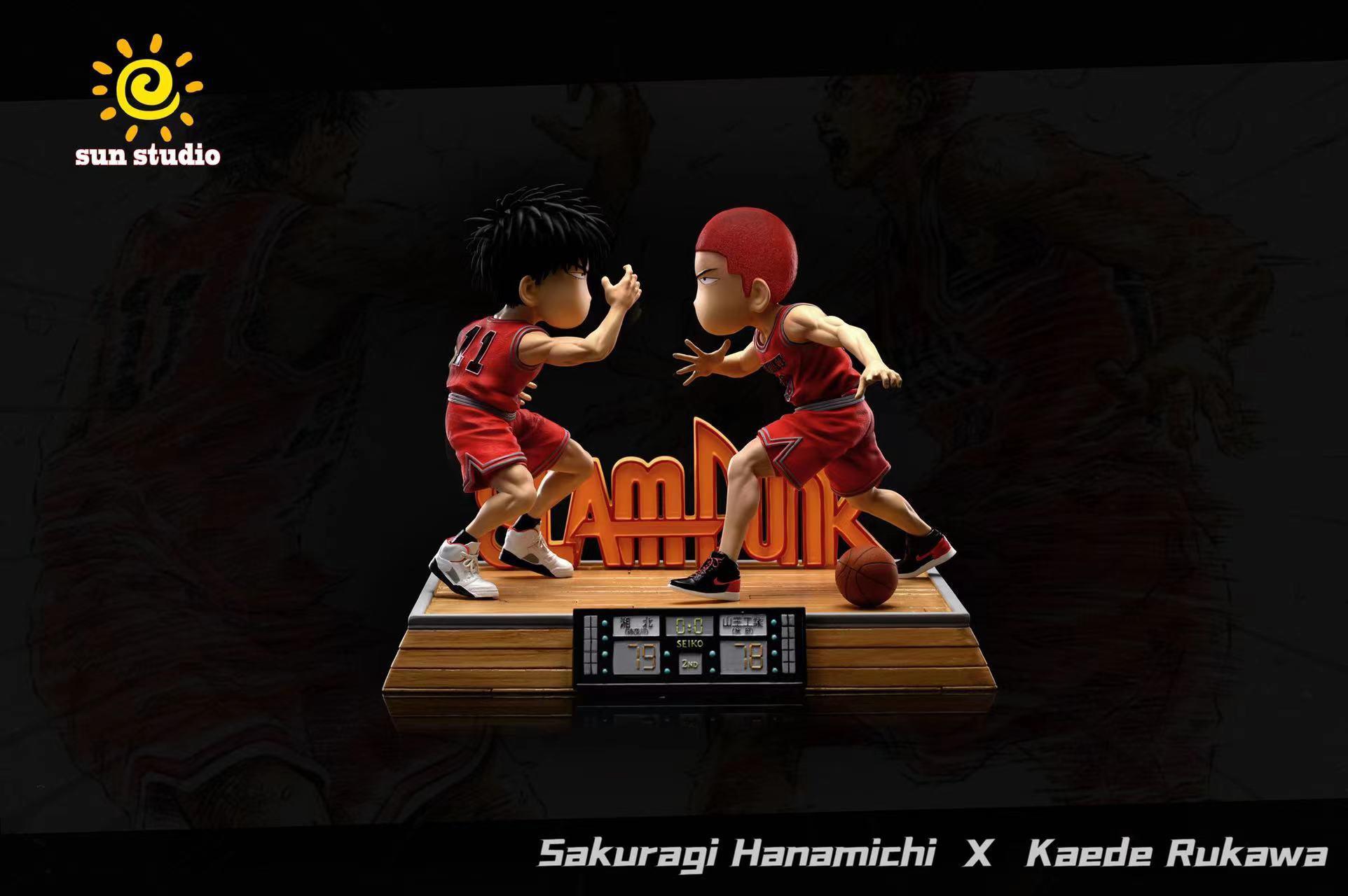 SD Scale Kaede Rukawa & Hanamichi Sakuragi - SLAM DUNK Resin Statue - sun Studio [Pre-Order] - Hanamichi Sakuragi, Kaede Rukawa, SLAM DUNK