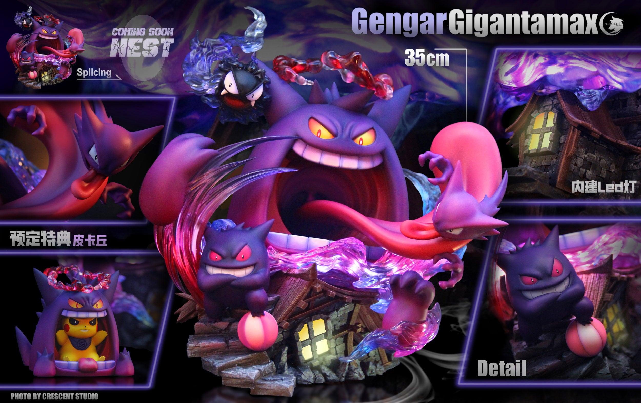 Gigantamax Gengar with LED - Pokemon Resin Statue - Crescent-Studios [Pre-Order] - Pokemon