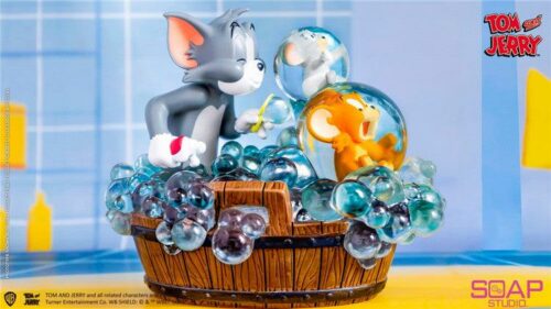 Tom and Jerry Bubble Bath - Tom and Jerry Resin Statue - Soap Studios [Pre-Order] -