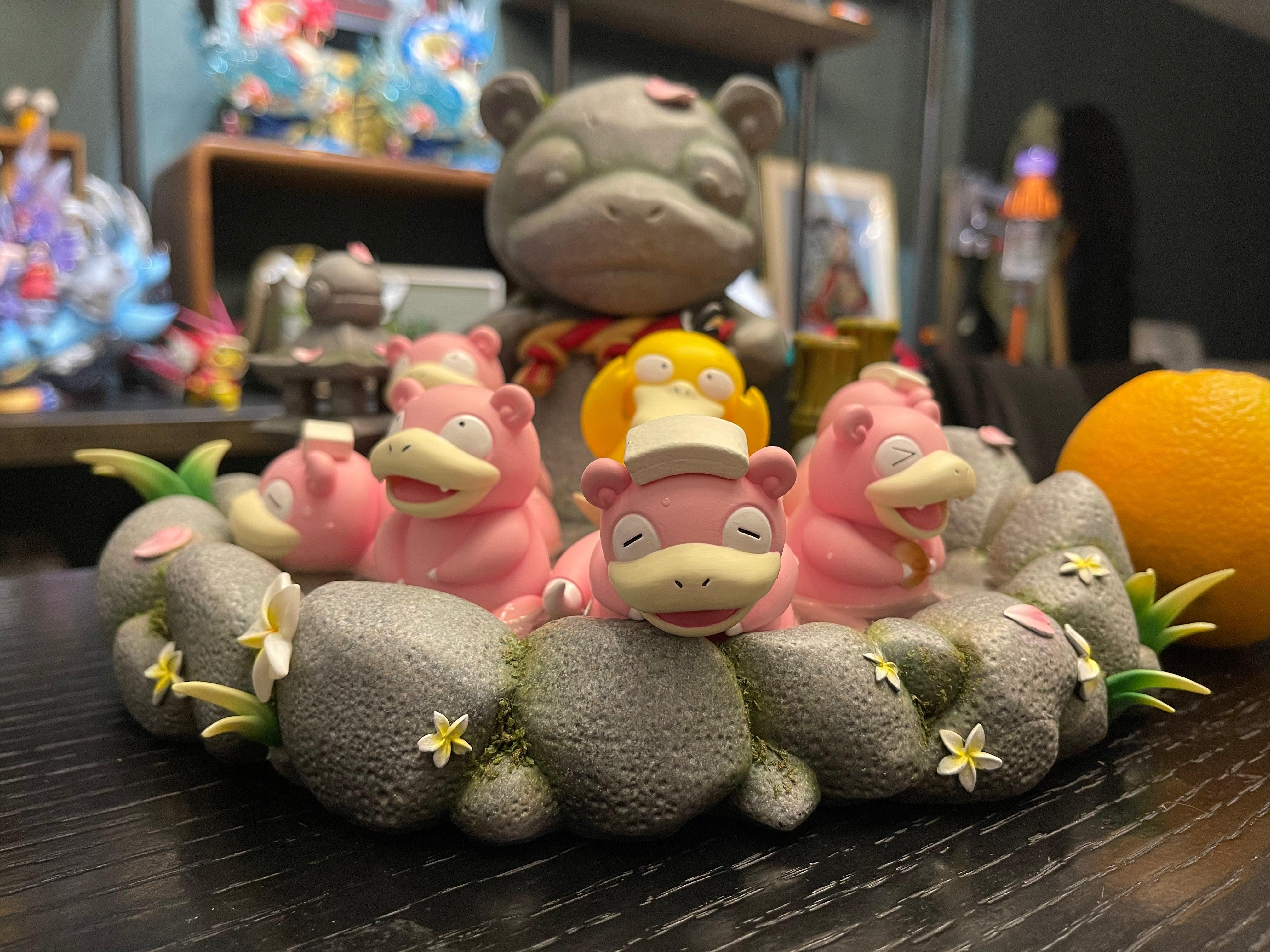 Slowpoke Family Winter Spa with LED - Pokemon Resin Statues - PCHouse ...