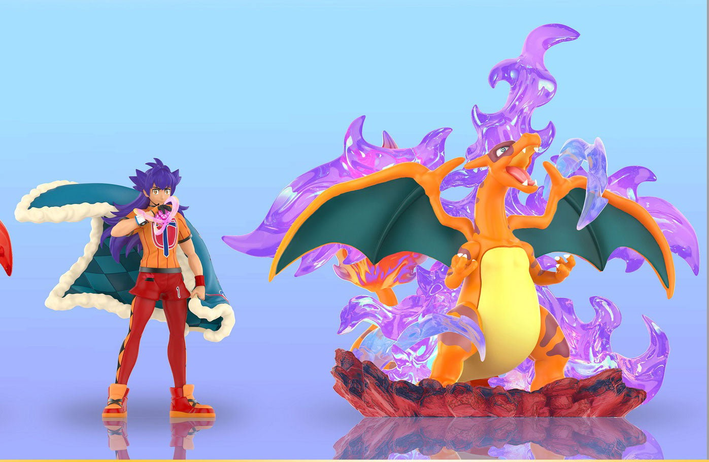 1/20 Scale World Zukan Alain & Mega Charizard X - Pokemon Resin Statue - QN  Studios [Pre-Order]