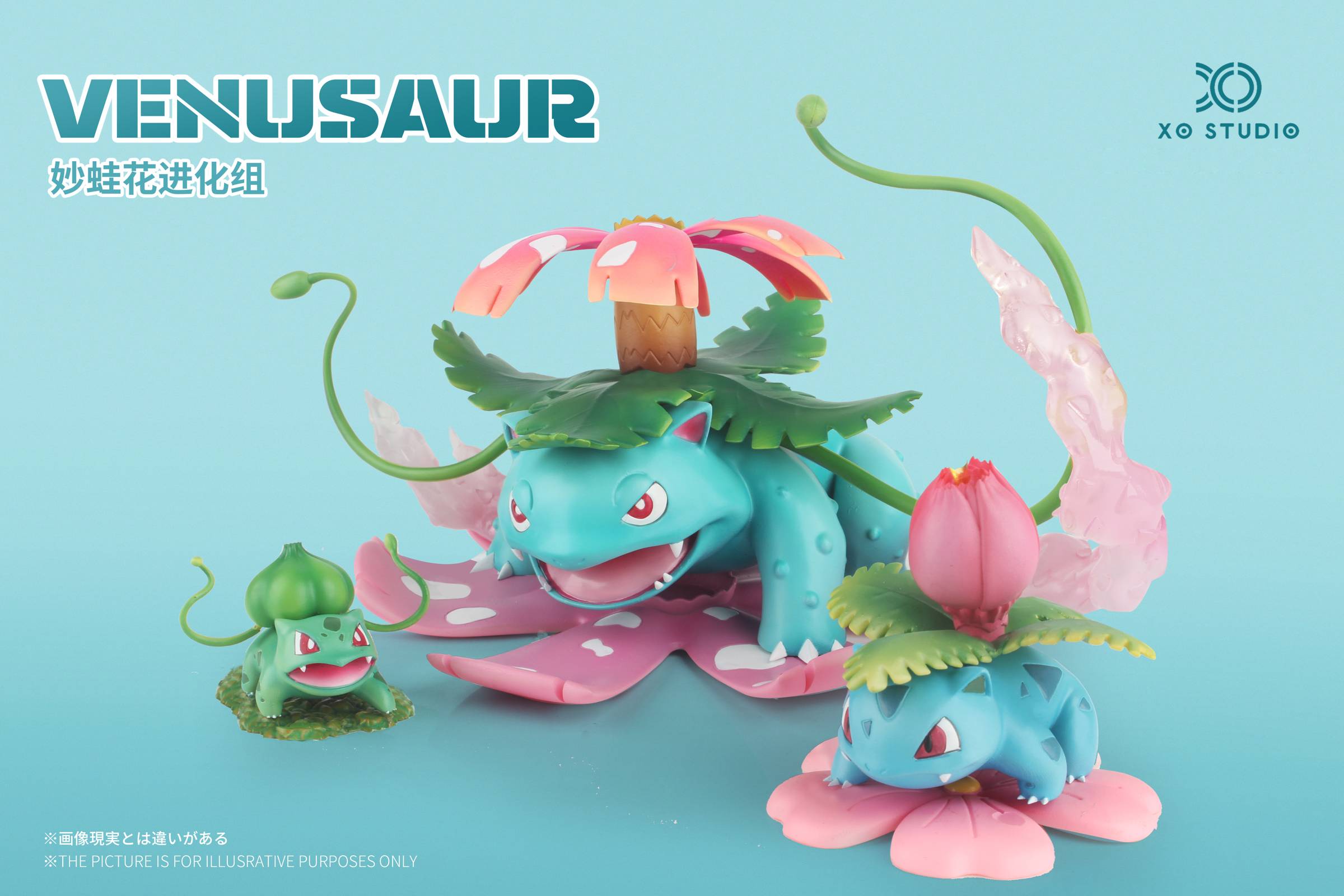 1/20 Scale World Zukan Evolution of Bulbasaur Set - Pokemon Resin Statue -  Unlimited Studios [Pre-Order]