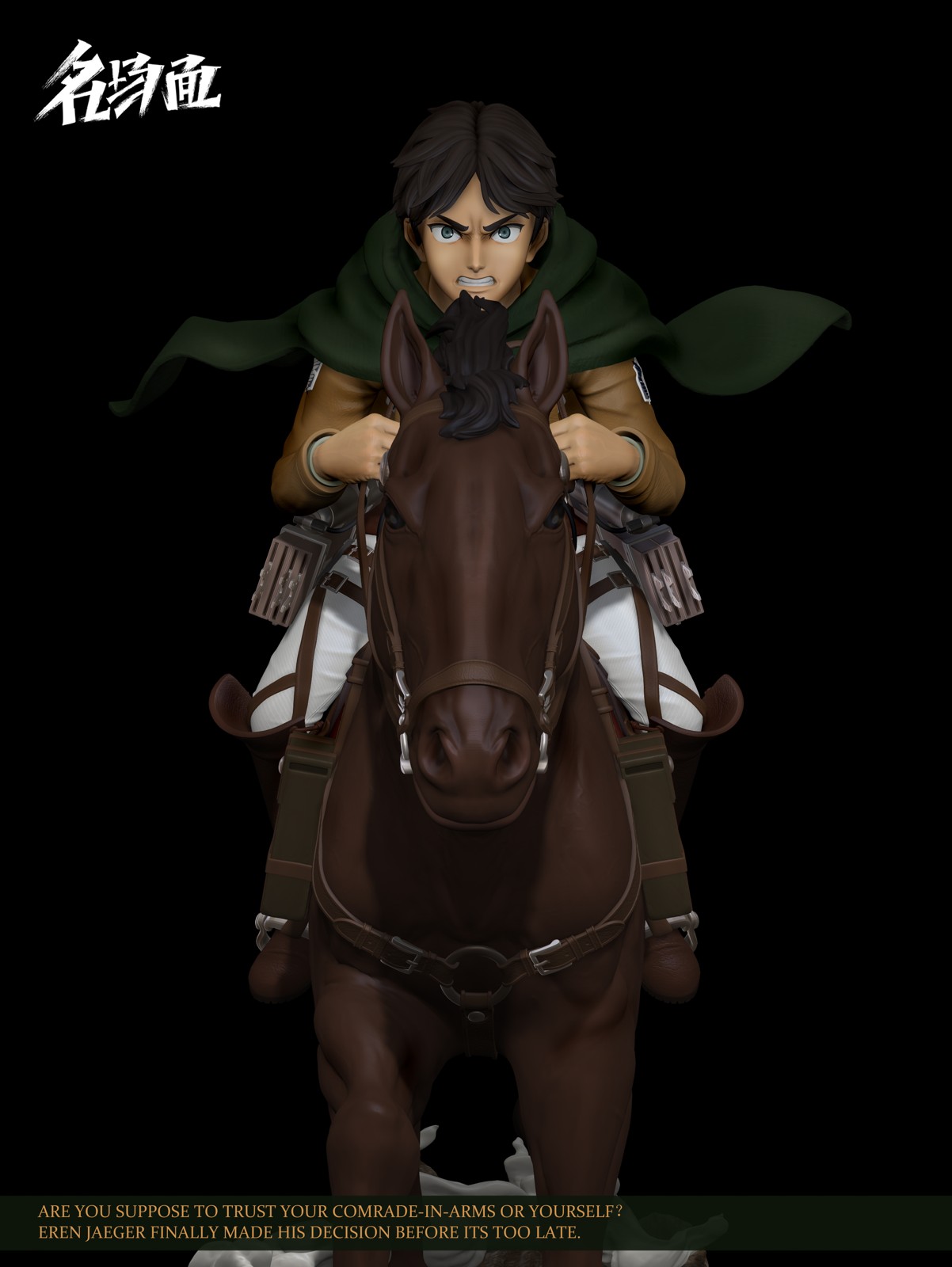 1/6 Scale Riding Horse Eren Yeager with LED Attack On Titan Resin
