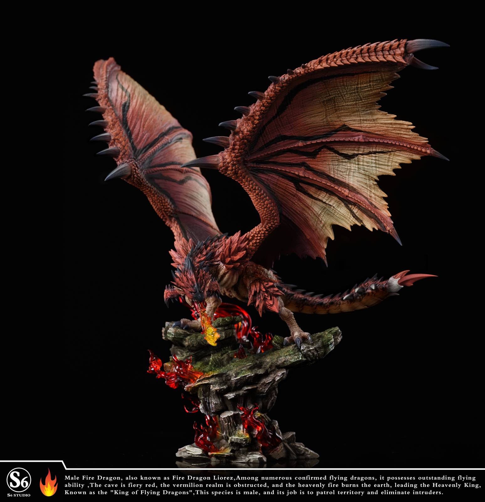 Male Fire Dragon MONSTER HUNTER WORLD Resin Statue S6 Studio [In Stock]
