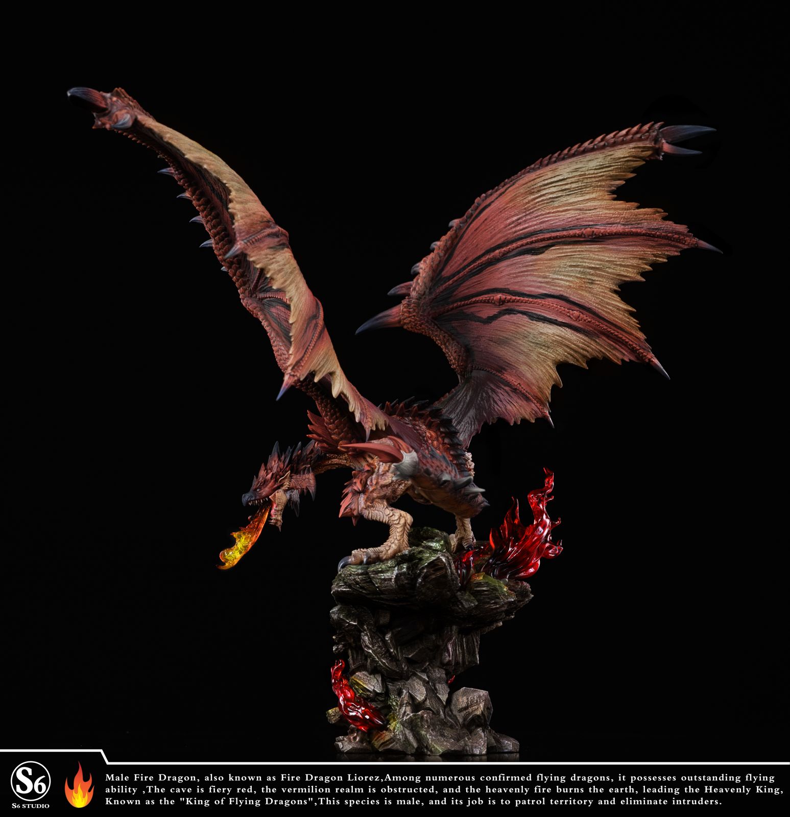 Male Fire Dragon MONSTER HUNTER WORLD Resin Statue S6 Studio [In Stock]