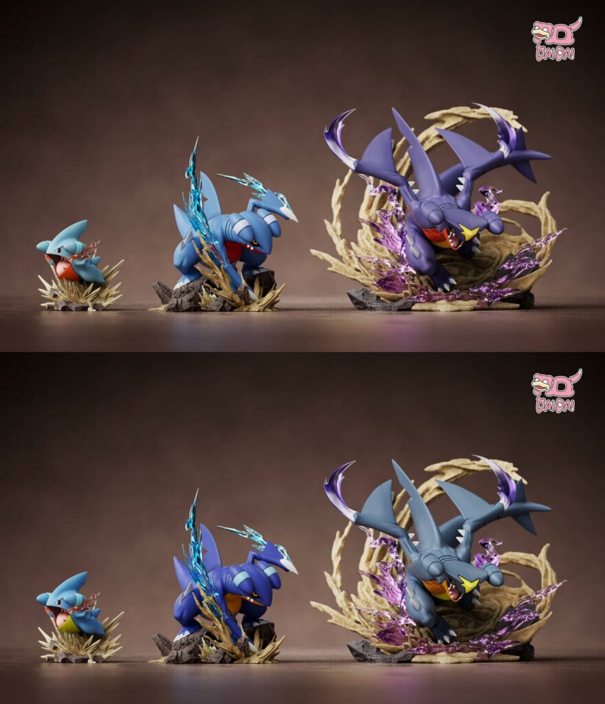 1/20 Scale World Zukan Evolution of Garchomp Set Pokemon Statue