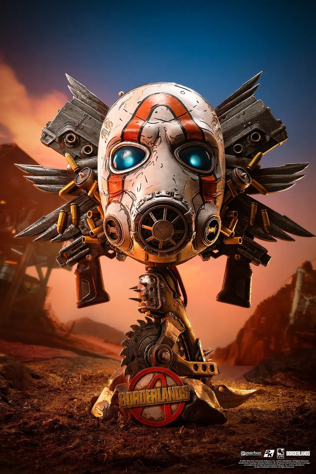 Psycho Mask with LED - Borderlands Official Statue - PureArts