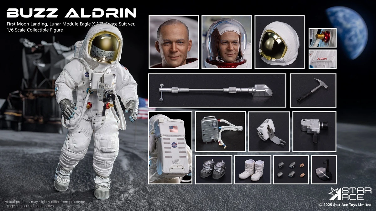 1/6 Scale Movable Astronaut Buzz Aldrin - Original Design Official Statue - STAR ACE Toys Studio