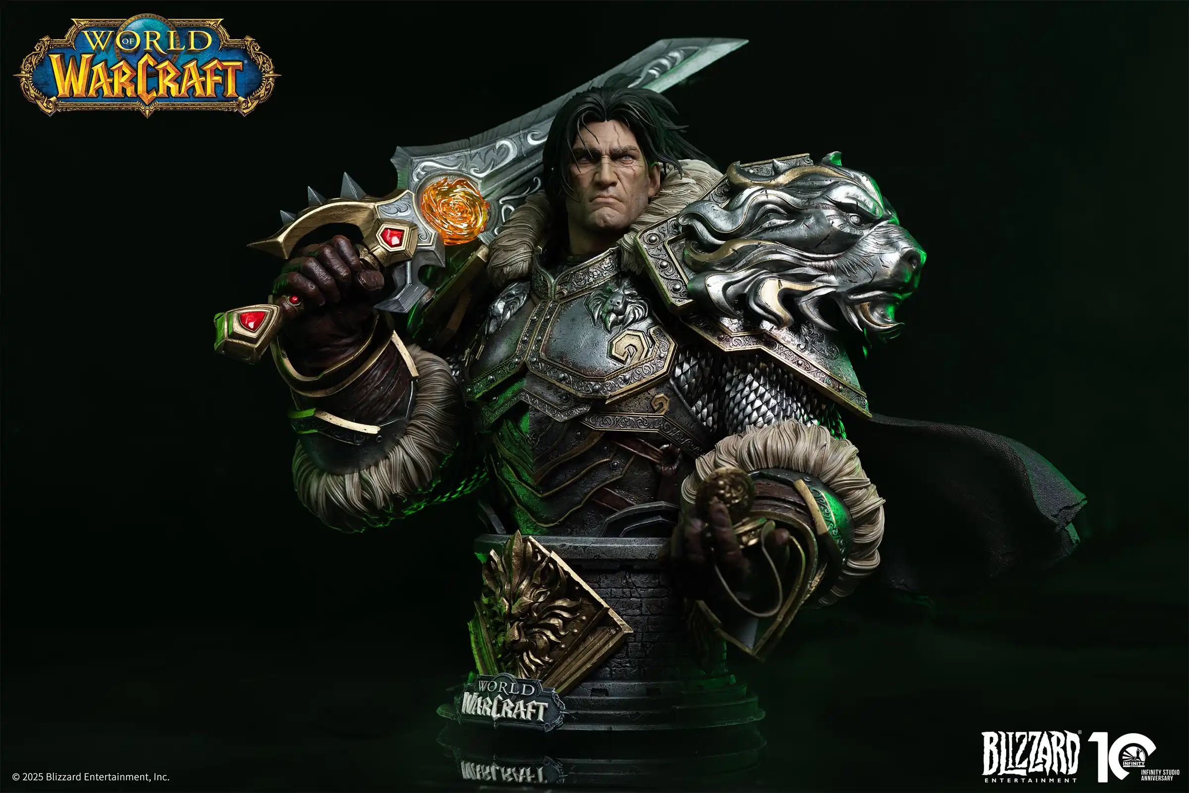 1/3 Scale Varian Wrynn Bust Statue - World of Warcraft Official Statue - Infinity Studios