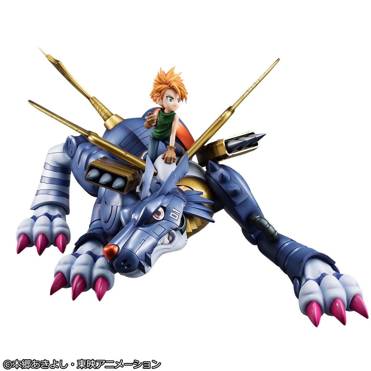 Second Edition G.E.M. Series MetalGarurumon & Matt Ishida - Digimon Official Statue - MegaHouse
