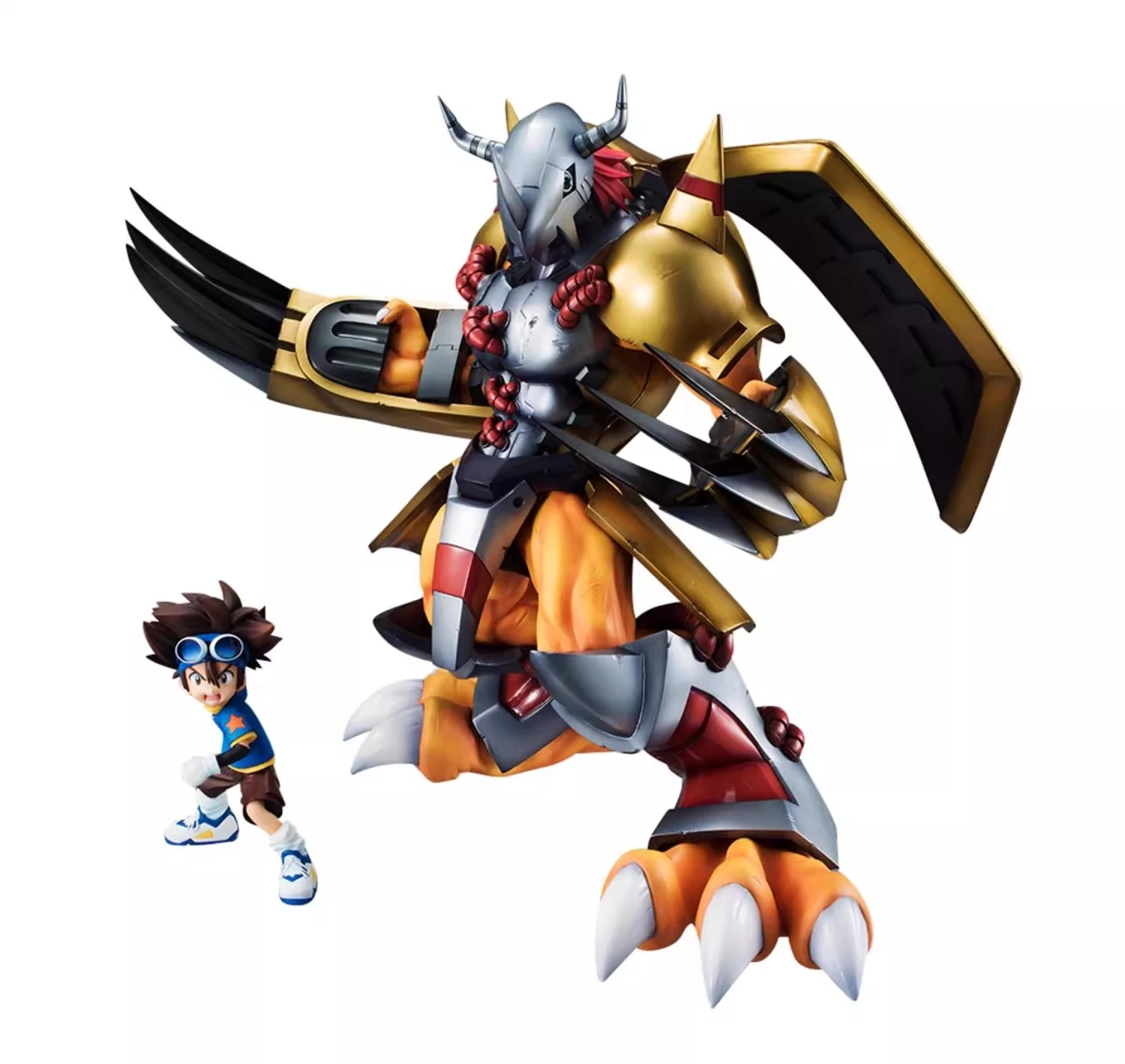 Second Edition G.E.M. Series WarGreymon & Tai Kamiya - Digimon Official Statue - MegaHouse