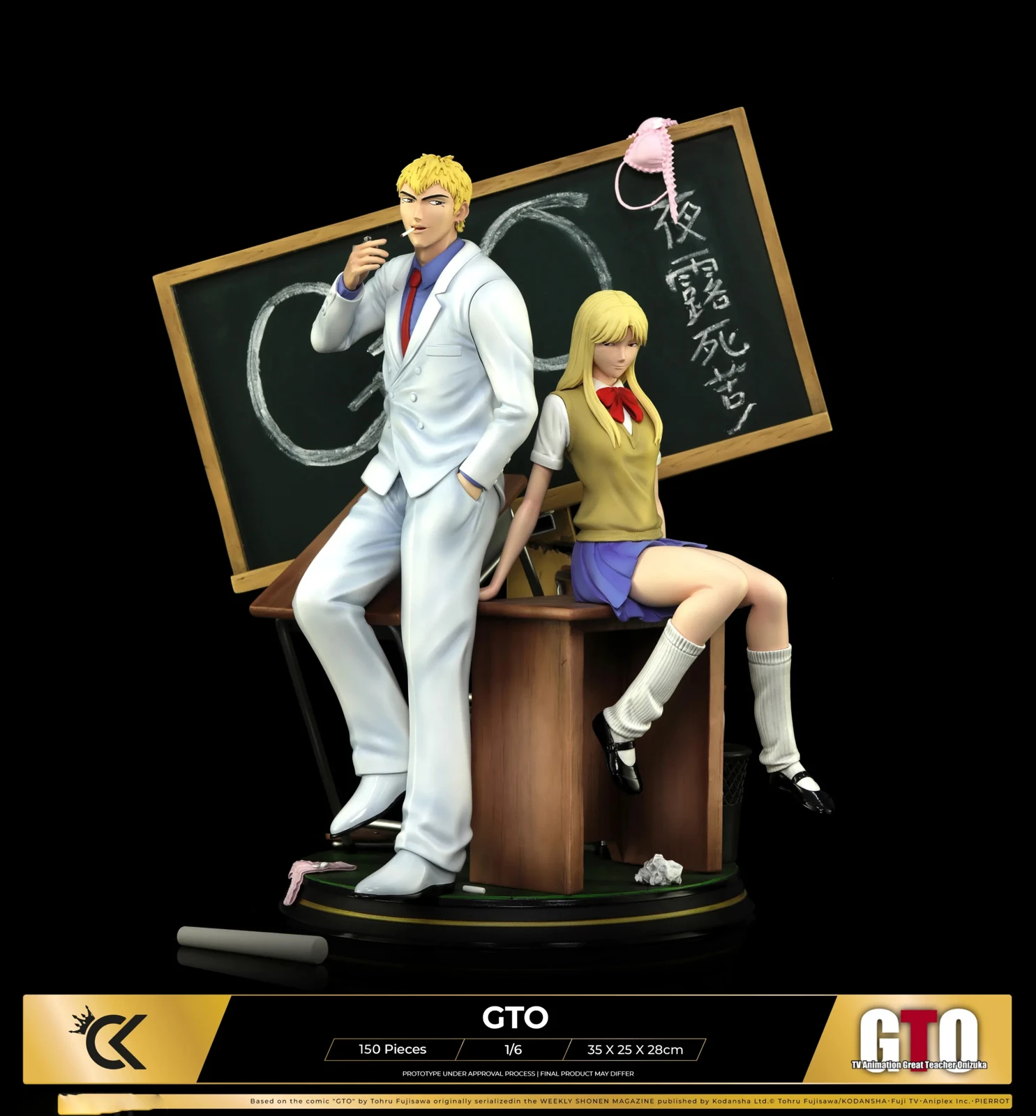 1/6 Scale Licensed Eikichi Onizuka & Urumi Kanzaki - Great Teacher Onizuka Resin Statue - Cartoon Kingdom Studio