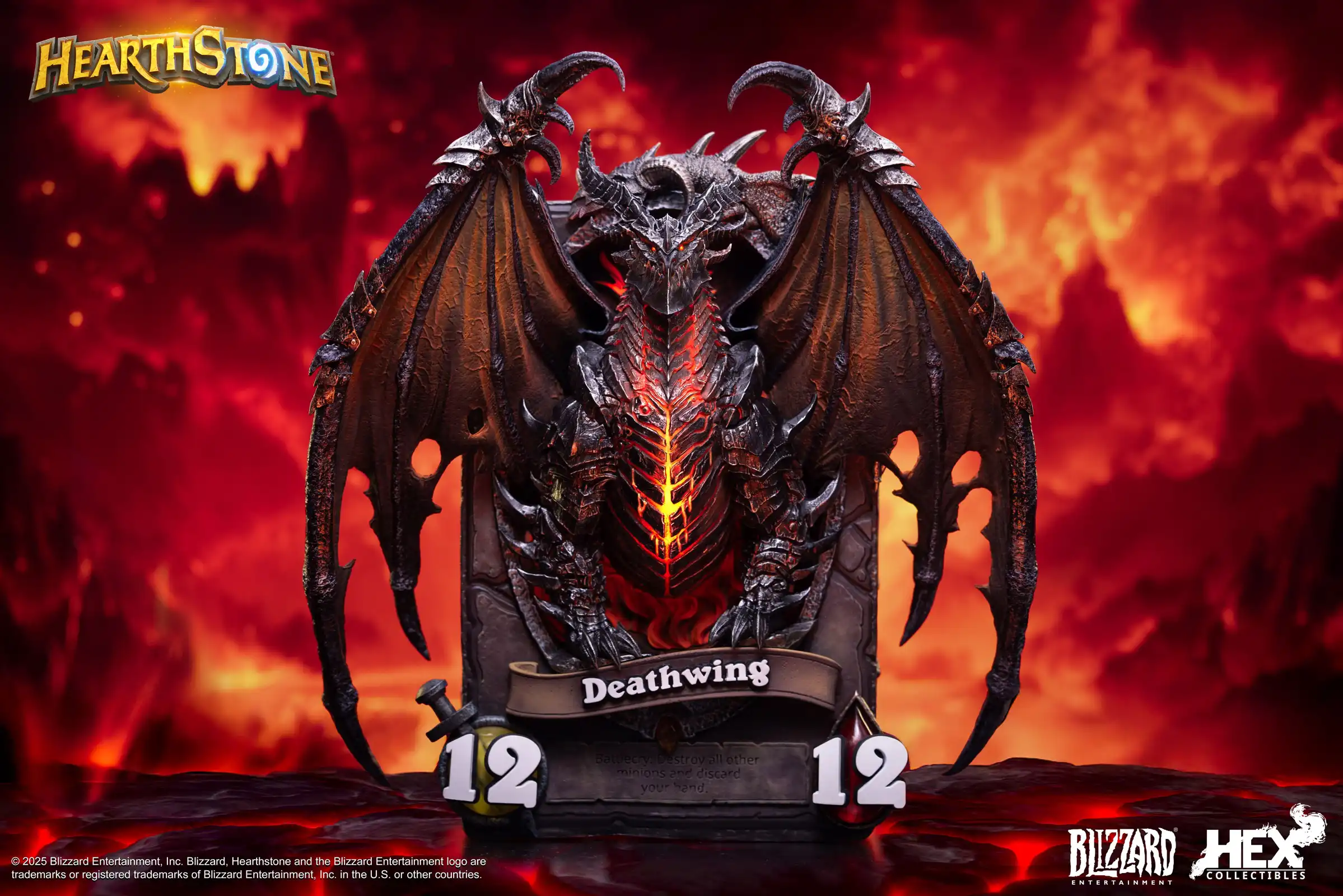 Deathwing Card with LED - Hearthstone Official Statue - HEX Studios