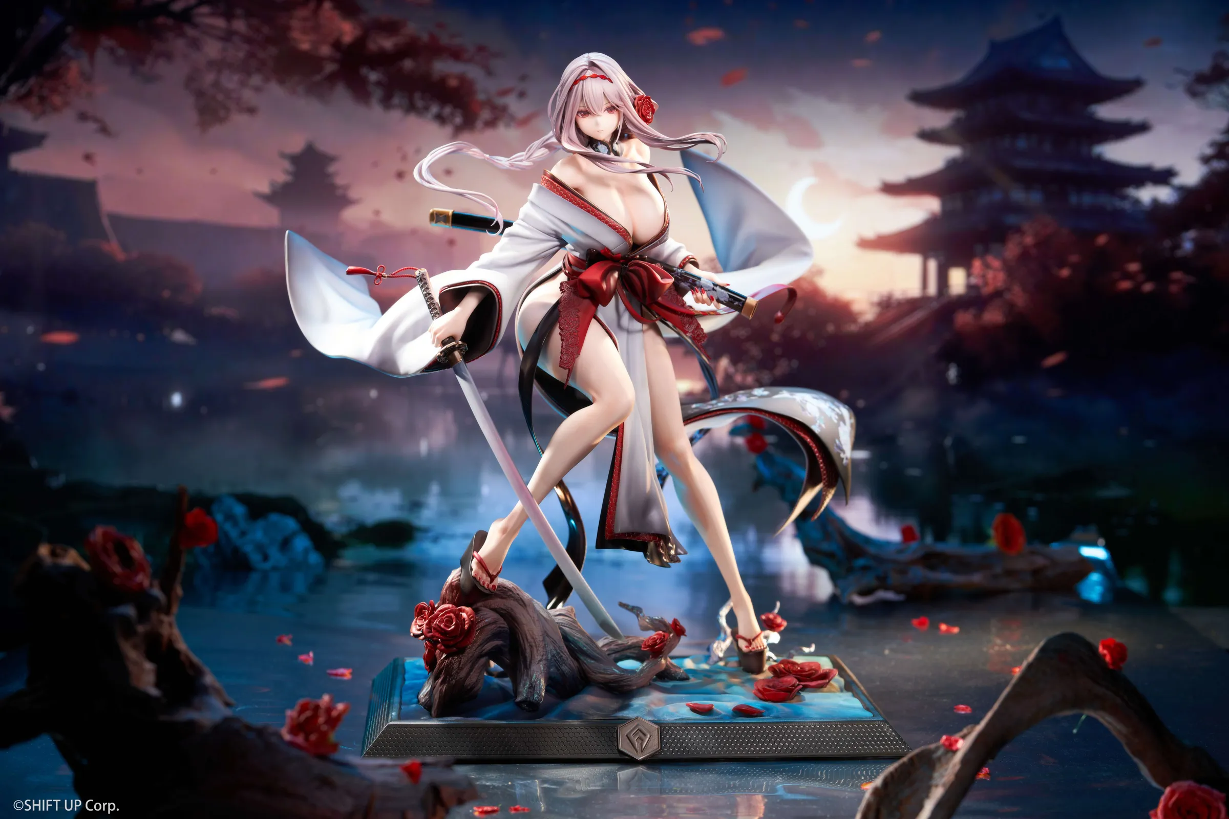 1/4 Scale Longing Flower Ver. Black Shadow Scarlet - Goddess of Victory: Nikke Official Statue - Hobby Sakura Studio