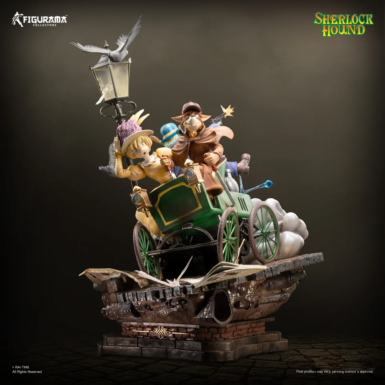 1/8 Scale Sherlock & Watson & Mrs. Hudson with LED - Sherlock Hound Official Statue - Figurama Collectors Studios