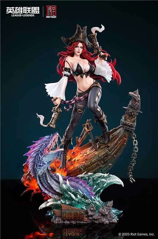 Licensed The Bounty Hunter Miss Fortune with LED - League of Legends (LOL) Resin Statue - JIMEI Palace Studios