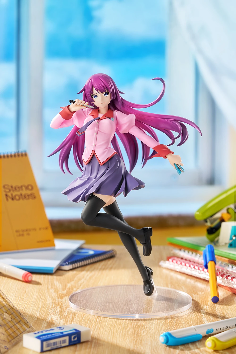 L Size POP UP PARADE Series Hitagi Senjougahara - Monogatari Official Statue - Good Smile Company - Image 1