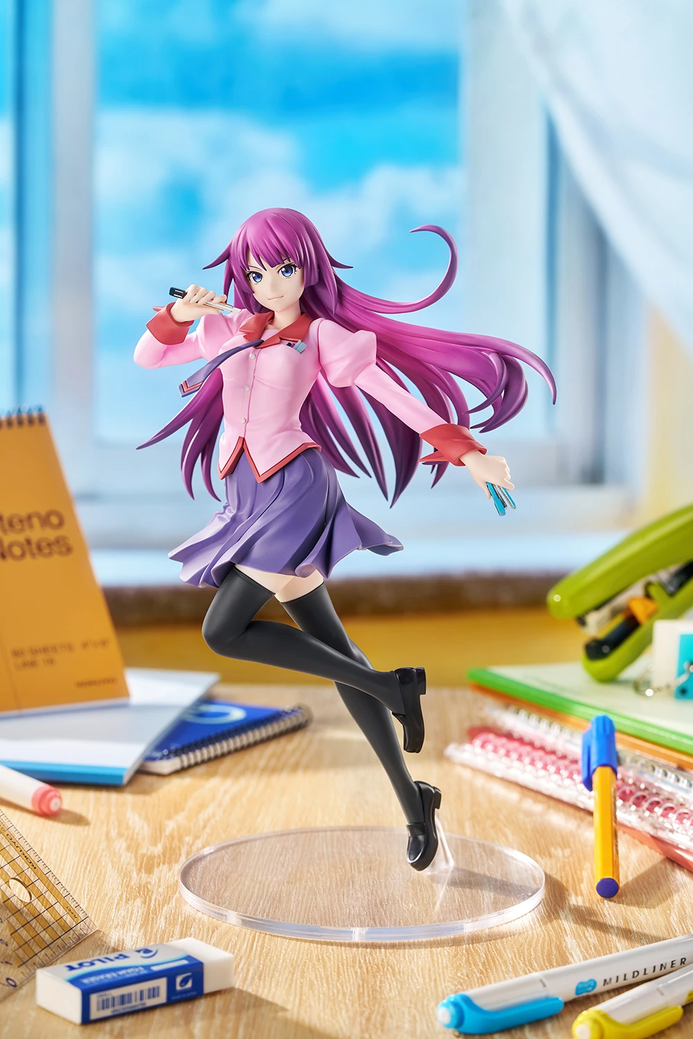 L Size POP UP PARADE Series Hitagi Senjougahara - Monogatari Official Statue - Good Smile Company - Image 2