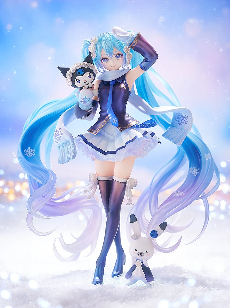 Snow Ver. Hatsune Miku & Kuromi - VOCALOID Hello Kitty Official Statue - Good Smile Company