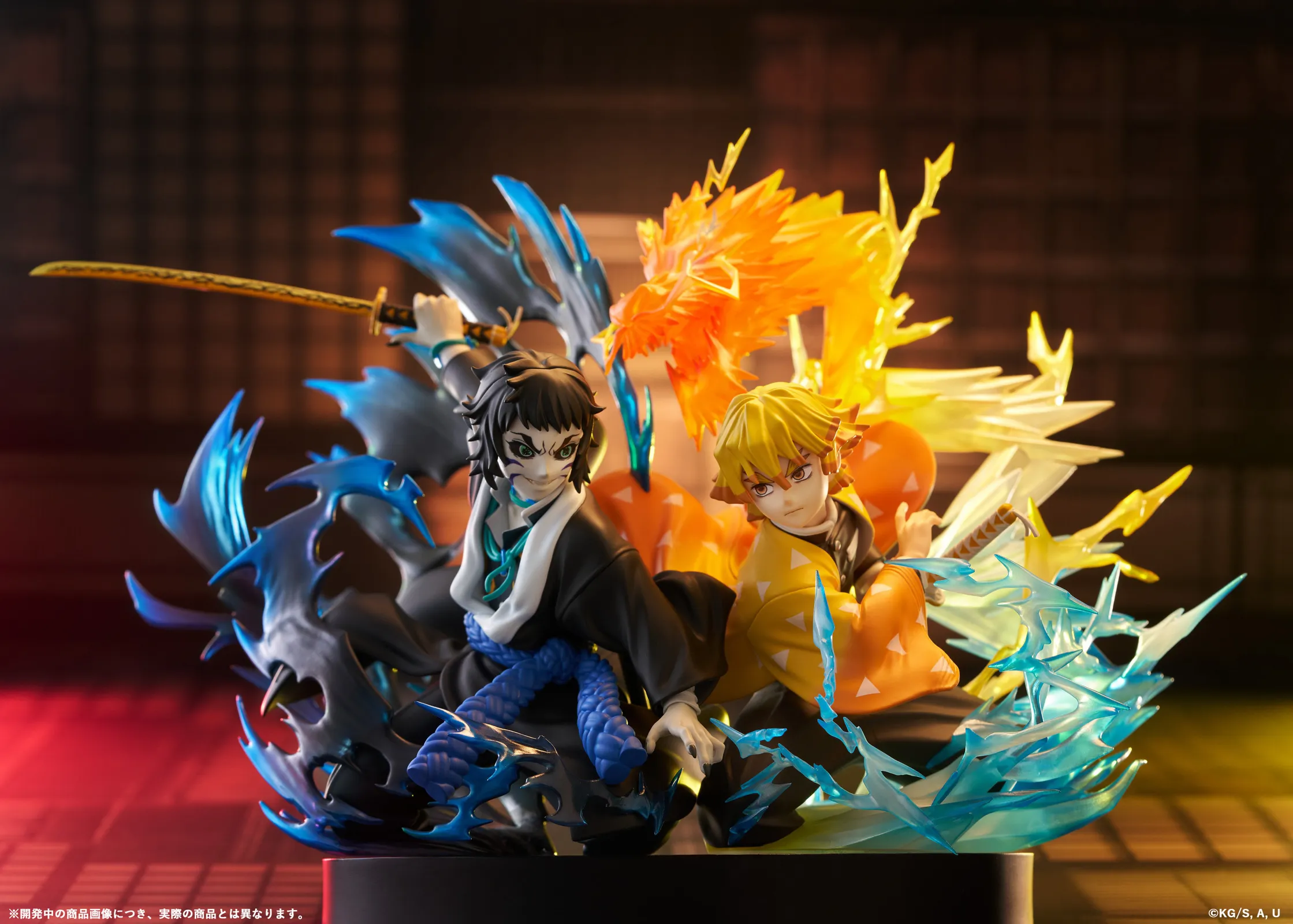 Zenitsu Agatsuma & Kaigaku - Demon Slayer: Kimetsu No Yaiba Official Statue - Good Smile Company - Image 1