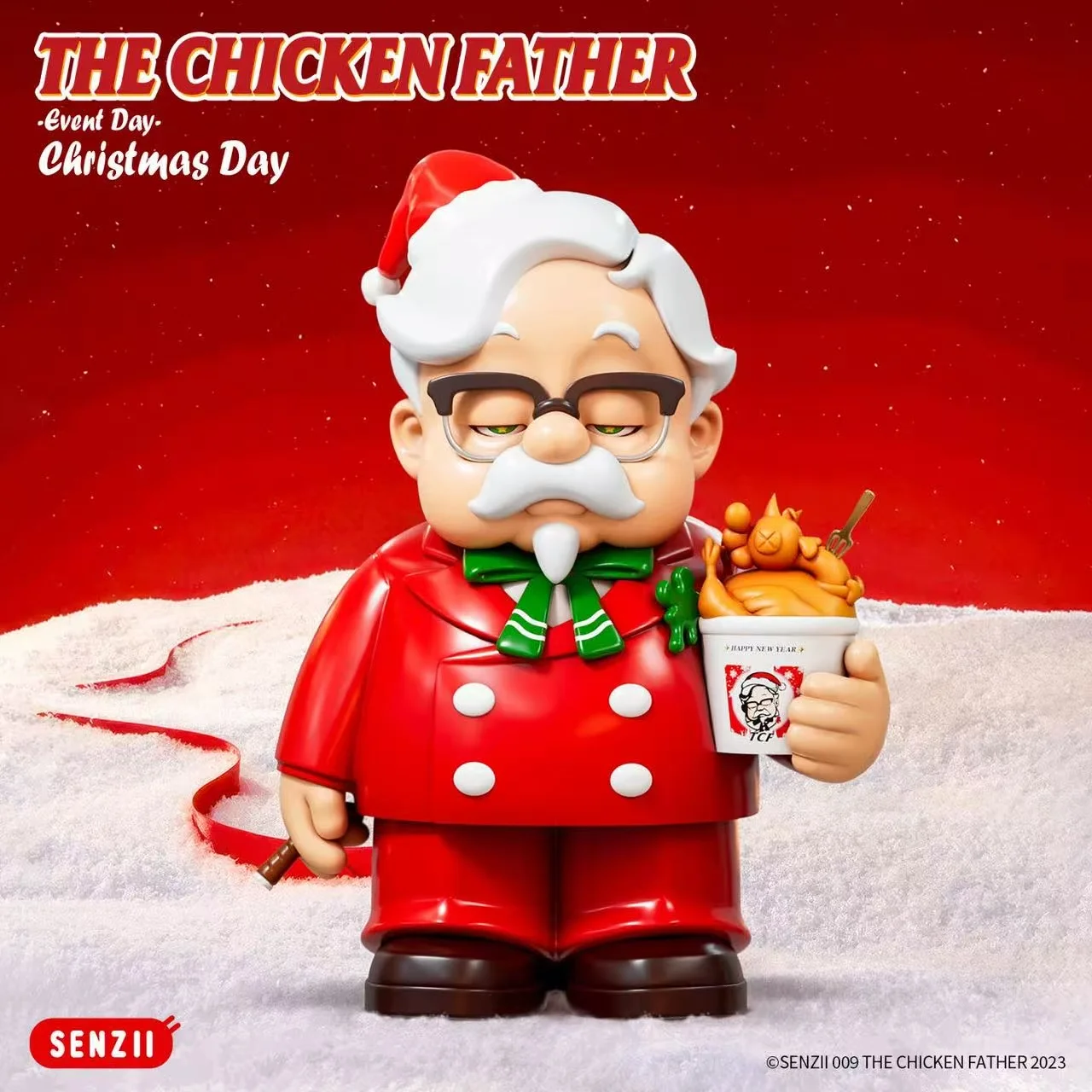 Mini Version Christmas Day The Chicken Father - Original Design Official Statue - Senzii Studio - Image 2