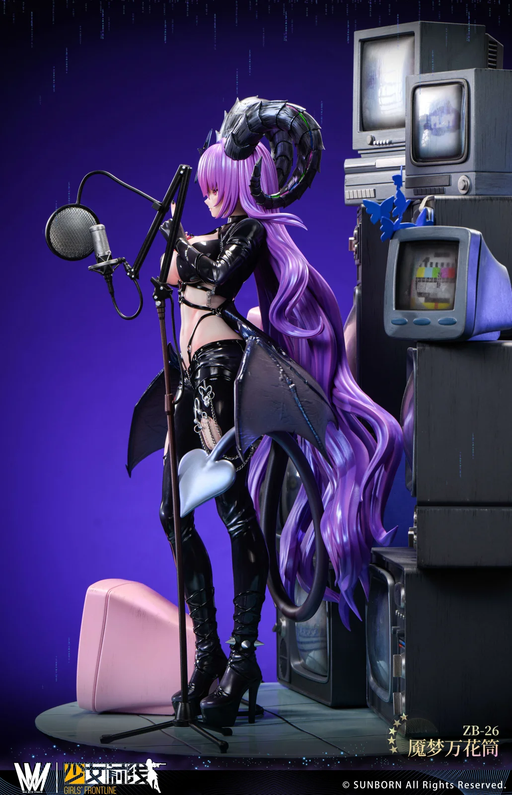 1/4 Scale Licensed Kaleidoscope of Nightmares Ver. ZB-26 with LED - Girls' Frontline Resin Statue - Max Milk Studio - Image 8